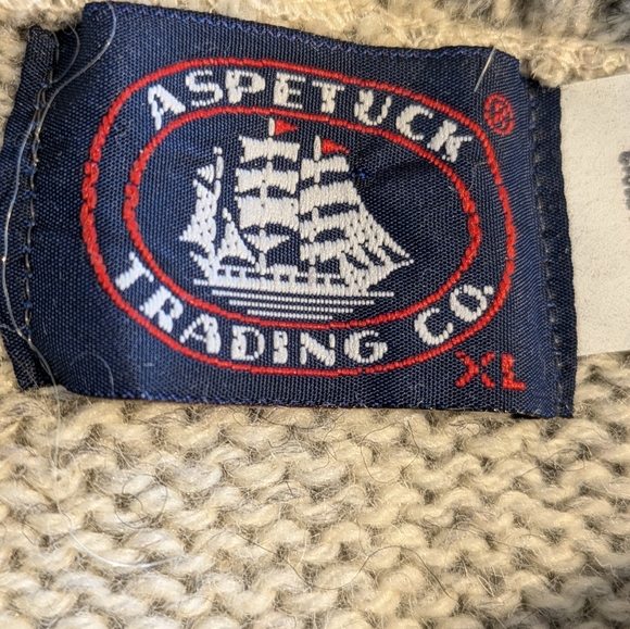 Vintage ASPETUCK TRADING CO Man's Sweater SIZE XL 85% Wool 15% Nylon - Picture 7 of 7